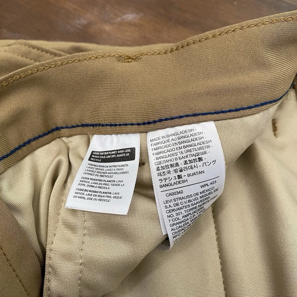 Levis XX Chino Standard Taper Pants Mens 32x30 Khaki Tan
